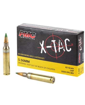 PMC 556K X-Tac5.56x45mmNATO 62gr Light Armor Piercing 20 Per Box/50 Case