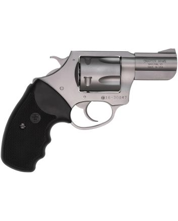Charter Arms 74020 PitbullLarge 40 S&amp;W 5 Shot 2.30" Matte Stainless Steel Barrel, Cylinder &amp; Frame w/Black Finger Grooved Rubber Grip