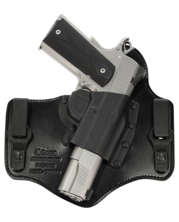 Galco KT212B KingTuk Deluxe IWB Black Kydex/Leather UniClip Fits 1911 Fits 4-5" Barrel Right Hand
