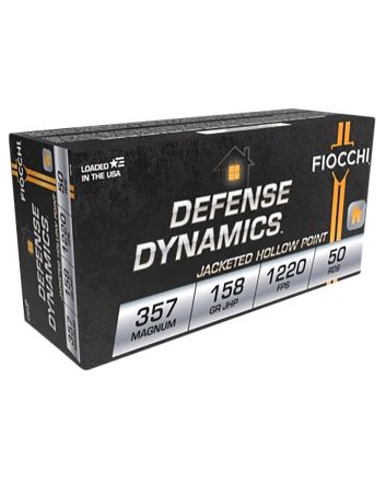 Fiocchi 357B Defense Dynamics357Mag 158gr Jacketed Hollow Point 50 Per Box/20 Case