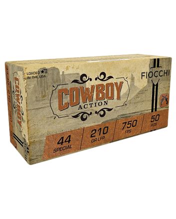Fiocchi 44SCA Cowboy Action44S&amp;WSpl 210gr Lead Flat Point 50 Per Box/10 Case