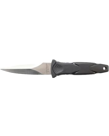 Smith &amp; Wesson Knives SWHRT3 H.R.T.3.50" Fixed Spear Point Plain Black TPR Handle Includes Sheath 7.5" OAL