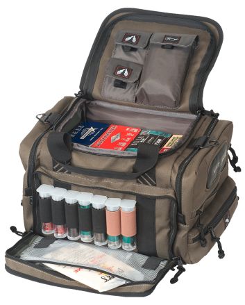 GPS Bags 1411SC Sporting ClaysOD Green Nylon with Lockable Zippers, Storage Pockets, Pull-Out Rain Cover &amp; Visual ID Storage System Holds 8-10 Shot Shell Boxes