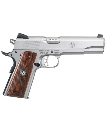 Ruger 6700 SR1911Full Size 45 ACP 7+1/8+1 5" Low-Glare Stainless Steel Barrel, Serrated Stainless Steel Slide &amp; Frame w/Beavertail, Hardwood Grip, Right Hand