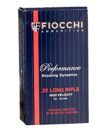Fiocchi 22FHVCRN Field Dynamics High Velocity 22LR 40gr Copper Plated Solid Point 50 Per Box/100 Case
