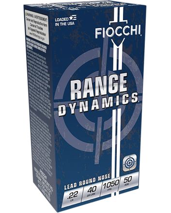 Fiocchi 22FLRN Field Dynamics High Velocity 22LR 40gr Lead Round Nose 50 Per Box/100 Case