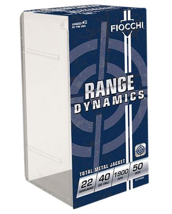 Fiocchi 22FWMC Field Dynamics Performance 22WMR 40gr Total Metal Jacket 50 Per Box/40 Case