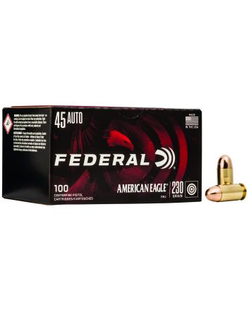 Federal AE45A100 American Eagle Handgun 45ACP 230gr Full Metal Jacket 100 Per Box/5 Case
