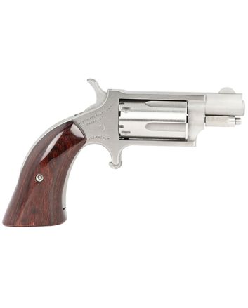North American Arms 1860250 1860 Sheriff 22 WMR Caliber with 2.50" Barrel, 5rd Capacity Cylinder, Overall Stainless Steel Finish &amp; Rosewood Boot Grip