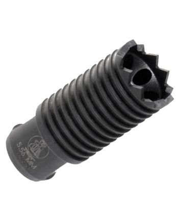 Troy Ind SBRACLM05BT00 Claymore Muzzle Brake Black Steel with 1/2"-28 tpi Threads &amp; 2.25" OAL for 5.56x45mm NATO AR-Platform