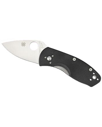 Spyderco C148GP Ambitious2.25" Folding Drop Point Plain 8Cr13MoV SS Blade Black G10 Handle Includes Pocket Clip