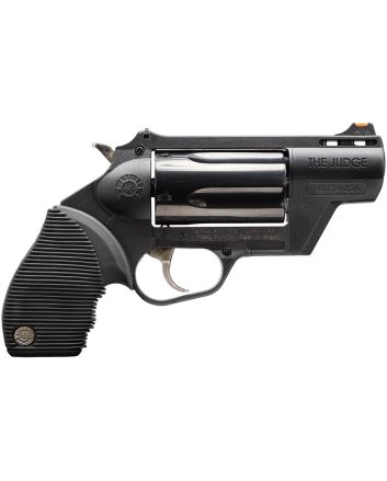 Taurus 2441021PFS Judge Public Defender 45 Colt (LC) Caliber or 2.50" 410 Gauge 5 Shot 2" Black Finish Barrel, Matte Black Oxide Finish Cylinder, Black Finish Polymer Frame &amp; Black Rubber Grip