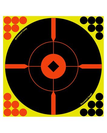Birchwood Casey 34015 Shoot-N-C Reactive Target Self-Adhesive Paper Black/Yellow/Red 12" Bullseye BMW 5 Pack