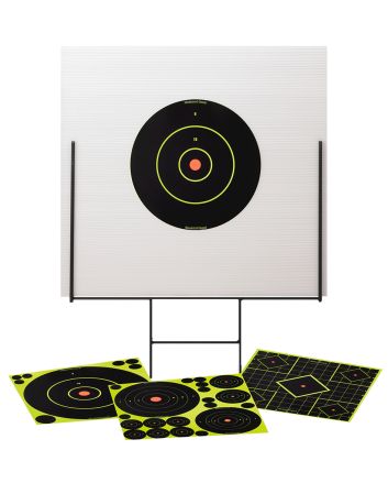 Birchwood Casey 46101 Shoot-N-C Portable Range Kit Self-Adhesive Bullseye Includes Plastic Backboard/Steel Frame/Targets