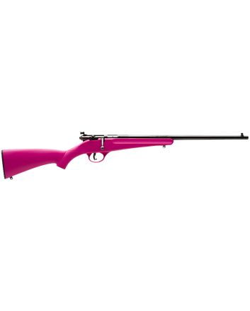 Savage Arms 13780 RascalYouth 22 LR 1rd 16.13" Matte Black Sporter Barrel, Matte Black Carbon Steel Receiver, Pink Fixed Synthetic Stock, Right Hand
