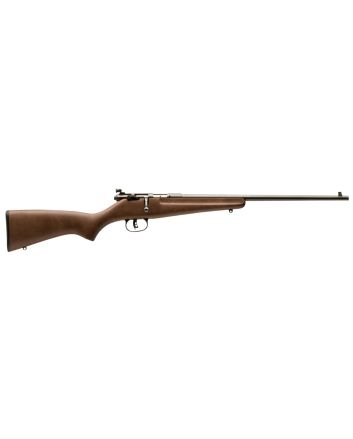Savage Arms 13815 RascalYouth 22 LR 1rd 16.13" Matte Black Sporter Barrel, Matte Black Carbon Steel Receiver, Satin Brown Fixed Wood Stock, Right Hand