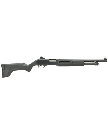 Stevens 19487 320 Security 12 Gauge 3" 5+1 18.50" Matte Black Carbon Steel Barrel, Matte Black Synthetic Stock, Ambidextrous, Ghost Ring Sight Includes Fixed Cylinder Bore Choke