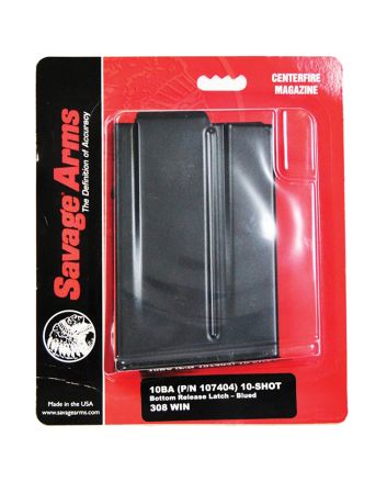 Savage Arms 55183 10BABlued Detachable 10rd for 6.5 Creedmoor, 308 Win Savage 10BA/10BA Stealth/10GRS