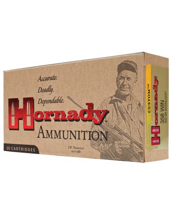 Hornady 91318 Custom358Win 200gr InterLock Spire Point 20 Per Box/10 Case
