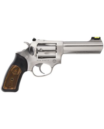 Ruger 5771 SP101357 Mag 5rd 4.20" Satin Stainless Steel Barrel, Cylinder &amp; Frame, Black Rubber w/Wood Insert Grip, Transfer Bar Safety, Exposed Hammer