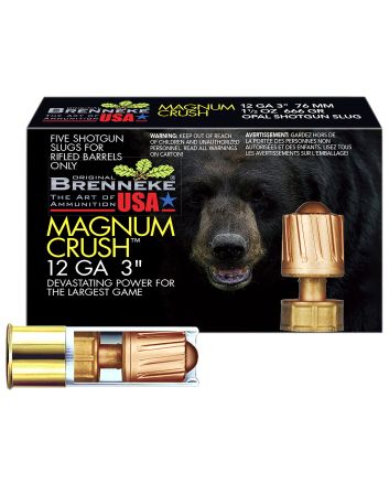 Brenneke SL123CMR Magnum Crush12Gauge 3" 1 1/2oz Slug Shot 5 Per Box/50 Case
