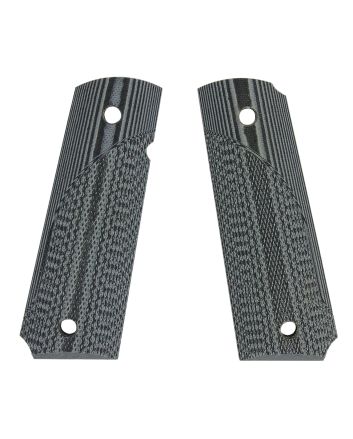 Pachmayr 61001 Tactical Grip Checkered Black &amp; Gray G10 Panels for 1911