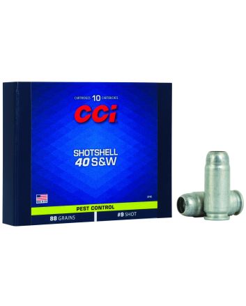 CCI 3740 Pest Control Shotshell 40S&amp;W 88gr #9Shot 10 Per Box/20 Case