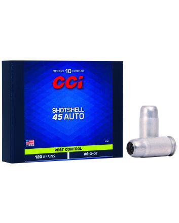 CCI 3745 Pest Control Shotshell 45ACP 120gr #9Shot 10 Per Box/20 Case