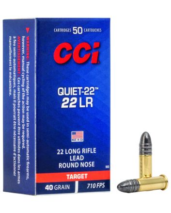 CCI 960 Quiet-2222LR 40gr Lead Round Nose 50 Per Box/100 Case