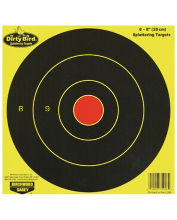 Birchwood Casey 35908 Dirty Bird8" Bullseye Paper Hanging Universal Black/Yellow 8 Per Pkg