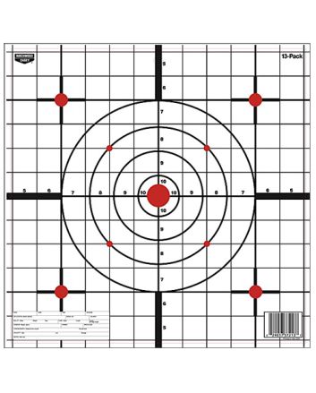 Birchwood Casey 37213 EZE-Scorer12" Bullseye Paper Hanging Black/White 13 Per Pkg