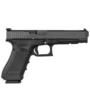 Glock UG4130101MOS G41 Gen4 Competition MOS 45 ACP 10+1 5.31" Steel Barrel, Matte Black Serrated w/MOS Cuts Steel Slide, Black Polymer Frame w/Picatinny Rail, Black Interchangeable Backstrap Grip