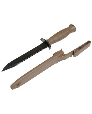 Glock KDO39179 Field7" Fixed Clip Point Plain/Saw Black High Carbon Steel Blade/FDE Textured Trimond Polymer Handle Clamshell Packaging