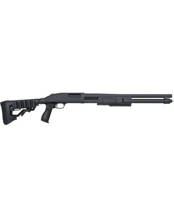 Mossberg 51672 590 FLEX Tactical 12 Gauge 8+1 3" 20" Barrel, Dual Extractors, Blued Metal Finish,FLEX Locking System 6 Position Adjustable Stock, Forend &amp; Recoil Pad