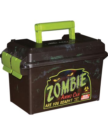 MTM Case-Gard AC50Z Ammo Can50Cal Rifle Black w/Zombie Green Accents Polypropylene