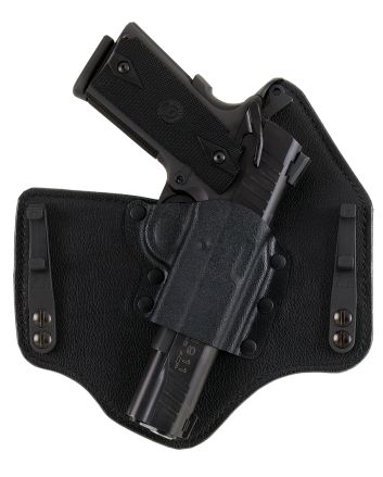 Galco KT228B KingTuk Deluxe IWB Black Kydex/Leather Compatible w/Glock 20/21/29/30 UniClip Mount Right Hand