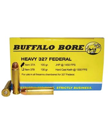 Buffalo Bore Ammunition 37A20 Heavy Strictly Business 327Federal Mag 100gr Jacket Hollow Point 20 Per Box/12 Case