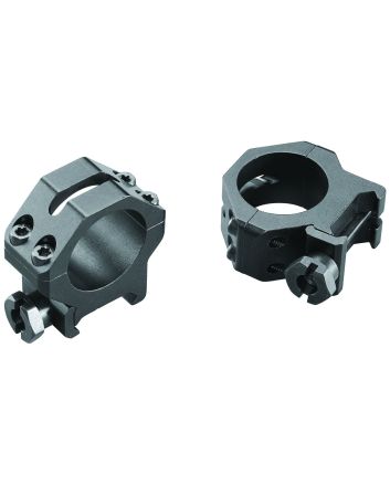 Weaver Mounts 48360 Four-Hole Skeleton RingsMatte Black 1" Medium