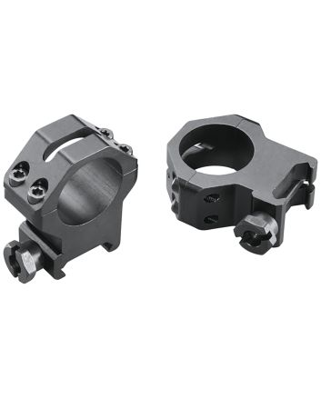 Weaver Mounts 48362 Four-Hole Skeleton RingsMatte Black 1" Extra High