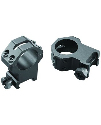 Weaver Mounts 48363 Four-Hole Skeleton RingsMatte Black Aluminum 1" Extra Extra High