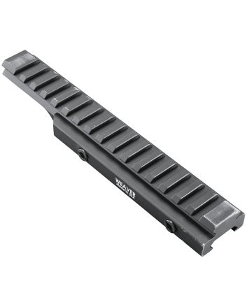 Weaver Mounts 99673 Flat Top Riser RailBlack Anodized 0 MOA