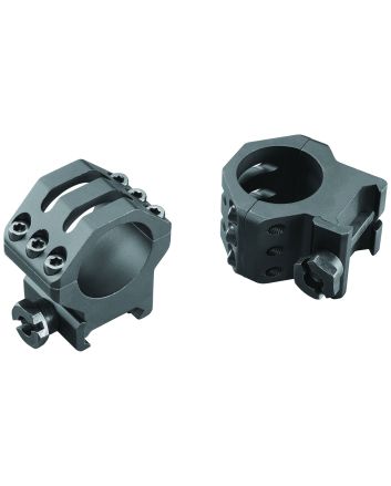 Weaver Mounts 99689 Six-Hole Picatinny RingsMatte Black 1" High