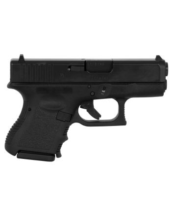 Glock UI2650201 G26 Gen3 Subcompact 9mm Luger3.43" Barrel 10+1, Black Frame &amp; Slide, Finger Grooved Textured Polymer Grip, Safe Action Trigger (US Made)
