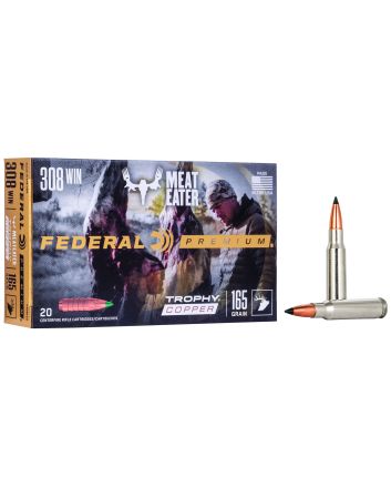 Federal P308TC2 Premium308Win 165gr Trophy Copper 20 Per Box/10 Case