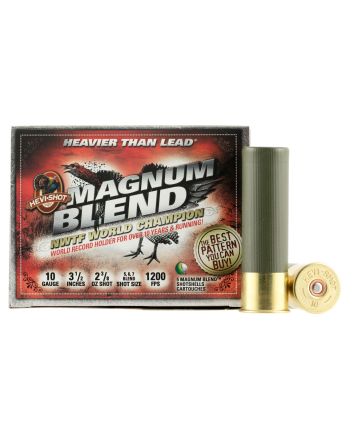 HEVI-Shot HS13567 Magnum Blend10Gauge 3.50" 2 3/8oz Tungsten 5/6/7Shot 5 Per Box/10 Case