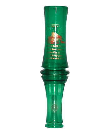 Haydel's Game Calls VR00 "Redleg" Mallard Variable Tone Open Call Double Reed Mallard Sounds Attracts Ducks Green Plastic