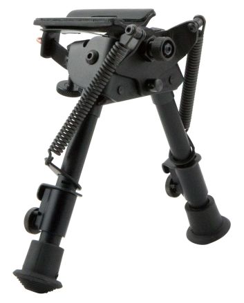 Harris Bipods BRS Swivel BR Swivel Stud, 6-9", Black Steel/Aluminum, Rubber Feet