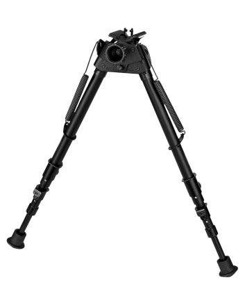 Harris Bipods 25CS Swivel 25C Swivel Stud, 13.50-27", Black Steel/Aluminum, Rubber Feet