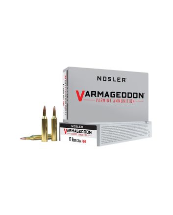 Nosler 65100 Varmageddon17Rem 20gr Flat Base Hollow Point 20 Per Box/20 Case