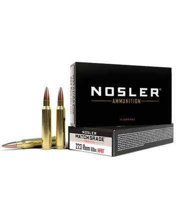 Nosler 60023 Match Grade223Rem 69gr Custom Competition Hollow Point Boat Tail 20 Per Box/20 Case